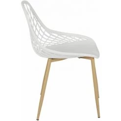 ALTOBUY TRESSIE - Lot De 4 Chaises Blanches Coque Arrondie - Blanc -banc et tabouret Soldes Boutique 55078937 5
