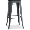 PRIVATEFLOOR Tabouret Stylix - 76 Cm - Métal Et Bois Foncé Gris Foncé Bois, Fer - Gris Foncé 1 PRIVATEFLOOR Tabouret Stylix - 76 Cm - Métal Et Bois Foncé Gris Foncé Bois, Fer - Gris Foncé -banc et tabouret Soldes Boutique 55213409 1