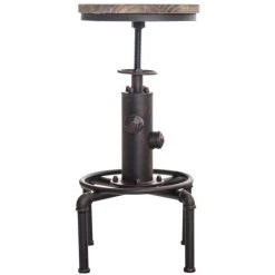 CLP Lot De 2 Tabourets De Bar Lumos Avec Assise En Bois Style Industriel Antique Argenté 9 CLP Lot De 2 Tabourets De Bar Lumos Avec Assise En Bois Style Industriel Antique Argenté -banc et tabouret Soldes Boutique 55401526 3