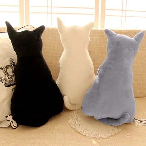 CADEAUX Mignon Chat Doux En Peluche Dos Ombre Jouet Canapé Oreiller Coussin De Siège Cadeau D'anniversaire (blanc) 30 Cm 3 CADEAUX Mignon Chat Doux En Peluche Dos Ombre Jouet Canapé Oreiller Coussin De Siège Cadeau D'anniversaire (blanc) 30 Cm