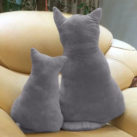 CADEAUX Mignon Chat Doux En Peluche Dos Ombre Jouet Canapé Oreiller Coussin De Siège Cadeau D'anniversaire (blanc) 30 Cm 5 CADEAUX Mignon Chat Doux En Peluche Dos Ombre Jouet Canapé Oreiller Coussin De Siège Cadeau D'anniversaire (blanc) 30 Cm – Image 3