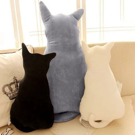 CADEAUX Mignon Chat Doux En Peluche Dos Ombre Jouet Canapé Oreiller Coussin De Siège Cadeau D'anniversaire (blanc) 30 Cm 6 CADEAUX Mignon Chat Doux En Peluche Dos Ombre Jouet Canapé Oreiller Coussin De Siège Cadeau D'anniversaire (blanc) 30 Cm – Image 4