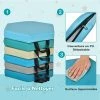 COSTWAY Lot De 6 Coussins De Sol Pour Enfants, Coussins De Chaises Hexagonaux Avec Poignées, Multicolores, 38 X 34 X 5 Cm Couleurs Morandi -banc et tabouret Soldes Boutique 55476124 1