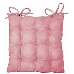 1001KDO POUR LA MAISON Assise Matelassée Suede Uni Suedine Rose