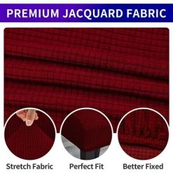 BENOBBY KIDS Housse De Chaise élastique De Salle à Manger 2 Pièces, Housse De Chaise De Salle à Manger Amovible Et Lavable, Housse De Chaise De Salle à Manger, Parfaite Pour La Décoration De La Maison Et Des Banquets (Dahlia Rouge, Lot De 2) -banc et tabouret Soldes Boutique 55512892 3