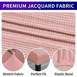 BENOBBY KIDS Lot De 4 Housses élastiques Pour Chaise De Salle à Manger, Housse De Chaise De Salle à Manger Amovible Et Lavable, Housse De Chaise De Salle à Manger, Parfaite Pour La Décoration Intérieure Et Les Banquets (gris Rose, Lot De 4) -banc et tabouret Soldes Boutique 55513250 4