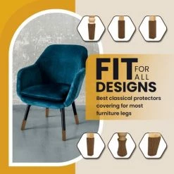 LIFCAUSAL Lot De 24 Chaussettes De Chaise Marron Pour Sols En Bois Dur, Chaussons De Chaise, Couvre-jambes à Haute élasticité, Ne Tombent Pas, Très Faciles à Mettre, S'adaptent à Toutes Les Formes De Jambes. -banc et tabouret Soldes Boutique 55635167 2