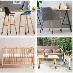 LIFCAUSAL Lot De 24 Chaussettes De Chaise Marron Pour Sols En Bois Dur, Chaussons De Chaise, Couvre-jambes à Haute élasticité, Ne Tombent Pas, Très Faciles à Mettre, S'adaptent à Toutes Les Formes De Jambes. -banc et tabouret Soldes Boutique 55635167 3