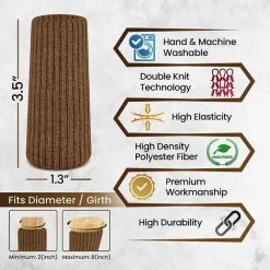 LIFCAUSAL Lot De 24 Chaussettes De Chaise Marron Pour Sols En Bois Dur, Chaussons De Chaise, Couvre-jambes à Haute élasticité, Ne Tombent Pas, Très Faciles à Mettre, S'adaptent à Toutes Les Formes De Jambes. -banc et tabouret Soldes Boutique 55635167 4