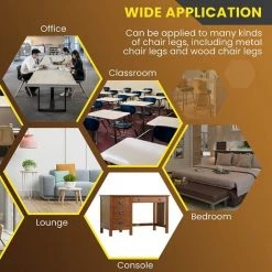 LIFCAUSAL Lot De 24 Chaussettes De Chaise Marron Pour Sols En Bois Dur, Chaussons De Chaise, Couvre-jambes à Haute élasticité, Ne Tombent Pas, Très Faciles à Mettre, S'adaptent à Toutes Les Formes De Jambes. -banc et tabouret Soldes Boutique 55635167 5