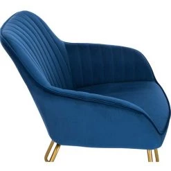 WOLTU Chaises De Salle à Manger. Siège Rembourrée En Velours. Chaises De Cuisine. Pieds En Métal. 45x44x82.5cm. Bleu -banc et tabouret Soldes Boutique 55770080 4