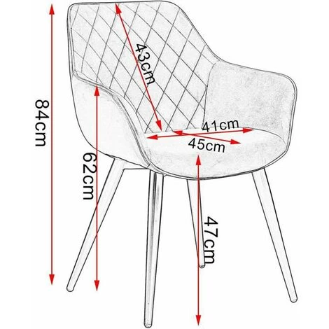 WOLTU Chaise De Salle à Manger Assise En Similicuir Chaise De Cuisine Avec Accoudoirs Pied En Métal. Brun - Brun 5 WOLTU Chaise De Salle à Manger Assise En Similicuir Chaise De Cuisine Avec Accoudoirs Pied En Métal. Brun - Brun – Image 3