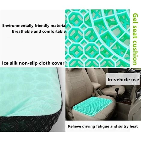 VERSAILLESFR Coussin De Siège En Gel Coussin Anti Escarres Coussin De Siège Avec Housse Antidérapante - La Housse De Siège Anti- Pression Pour Fauteuils Roulants / Sièges D'auto / Chaises De Bureau 43 X 37 X 4 Cm,Versailles 5 VERSAILLESFR Coussin De Siège En Gel Coussin Anti Escarres Coussin De Siège Avec Housse Antidérapante - La Housse De Siège Anti- Pression Pour Fauteuils Roulants / Sièges D'auto / Chaises De Bureau 43 X 37 X 4 Cm,Versailles – Image 3