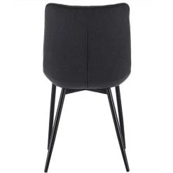 WOLTU 6 X Chaise De Salle à Manger. Chaise De Cuisine. Assise Rembourrée Lin épais. Pieds En Métal. Noir -banc et tabouret Soldes Boutique 55869006 4