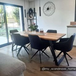 VENTE-UNIQUE.COM Chaise MUSE - Avec Accoudoirs - Tissu - Anthracite - Gris Anthracite -banc et tabouret Soldes Boutique 55881955 5