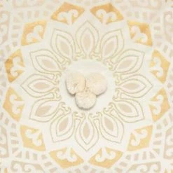 Coussin Déco "pompons Brodés" 40x40cm Ivoire FUIENKO -banc et tabouret Soldes Boutique 56062521 4