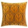 Coussin Déco Velours "Lur" 40x40cm Jaune Ocre FUIENKO -banc et tabouret Soldes Boutique 56063858 1