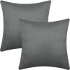BENOBBY KIDS Lot De 4 Taies D'oreiller De Coussin, Taies D'oreiller Décoratives Grises, Oreiller De Canapé Gris Uni, Taies D'oreiller En Velours Doux, Housses De Coussin Carrées Pour Chaise De Canapé-lit, 45,72 X 45,72 Cm -banc et tabouret Soldes Boutique 56069151 1