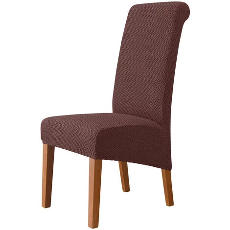 PERLE RARE Grande Étanche Housse De Chaise De Salle à Manger Jacquard Extensible(Café Noir,2 Pièces) 3 PERLE RARE Grande Étanche Housse De Chaise De Salle à Manger Jacquard Extensible(Café Noir,2 Pièces)