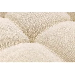 Coussin De Chaise 38 X 38 X 3 Cm Avec Liens Et 16 Coutures Matière Recyclée Beige Uni 38 X 38 Cm Ecru FUIENKO -banc et tabouret Soldes Boutique 56121660 4