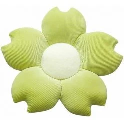 FUIENKO Coussin De Décoration En Forme De Fleur En Peluche, Coussin De Chaise De Siège En Forme De Fleur Confortable, Vert, Φ40cm