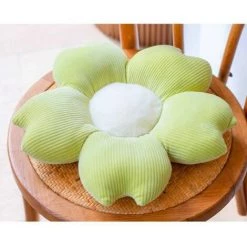 FUIENKO Coussin De Décoration En Forme De Fleur En Peluche, Coussin De Chaise De Siège En Forme De Fleur Confortable, Vert, Φ40cm -banc et tabouret Soldes Boutique 56121673 4