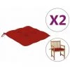 FUIENKO Coussins De Chaise 2 Pcs Rouge 50x50x7 Cm Tissu -banc et tabouret Soldes Boutique 56121741 1