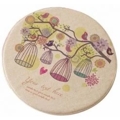 FUIENKO Coussins De Chaise Détachables De Forme Ronde Fresh Style (36x36x3cm)