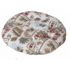 FUIENKO Coussin De Chaise De Siège De Canapé Rond Vintage 16,55 X 16,55 X 2,36 Pouces