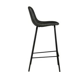 RENDEZ VOUS DéCO Chaise De Bar Mi-hauteur Henrik Grise/noire 65 Cm (lot De 2) - Noir -banc et tabouret Soldes Boutique 5638454 5
