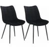 WOLTU Lot De 2 Chaises De Salle à Manger. Chaise De Cuisine. Siège En Velours. Pieds En Métal. Noir -banc et tabouret Soldes Boutique 56496694 1