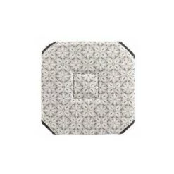 DOUCEUR D'INTRIEUR Galettes De Chaise Douceur D Intérieur GALETTE 4 RABATS 36 X 36 X 3.5 CM POLYESTER IMPRIME GRIS X2 Gris