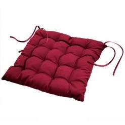 1001KDO POUR LA MAISON Coussin De Chaise Assise Matelassé 40 X 40 Cm Bordeaux