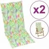 HAPPYSHOPPING Coussins De Chaise De Jardin 2 Pcs Motif De Feuilles 120x50x3cm 1 HAPPYSHOPPING Coussins De Chaise De Jardin 2 Pcs Motif De Feuilles 120x50x3cm -banc et tabouret Soldes Boutique 56682231 1