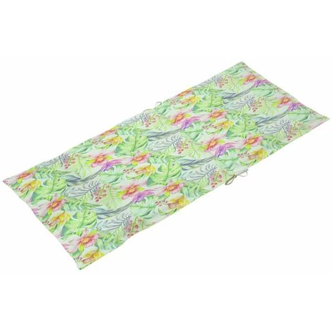HAPPYSHOPPING Coussins De Chaise De Jardin 2 Pcs Motif De Feuilles 120x50x3cm 5 HAPPYSHOPPING Coussins De Chaise De Jardin 2 Pcs Motif De Feuilles 120x50x3cm – Image 3