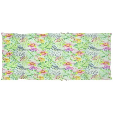 HAPPYSHOPPING Coussins De Chaise De Jardin 2 Pcs Motif De Feuilles 120x50x3cm 6 HAPPYSHOPPING Coussins De Chaise De Jardin 2 Pcs Motif De Feuilles 120x50x3cm – Image 4
