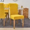 HANBING 4 Pièces De Housse De Chaise Housse De Chaise élastique En Fibre De Polyester Domestique (hauteur Du Dossier Jaune 45-60 Cm) 1 HANBING 4 Pièces De Housse De Chaise Housse De Chaise élastique En Fibre De Polyester Domestique (hauteur Du Dossier Jaune 45-60 Cm) -banc et tabouret Soldes Boutique 56691546 1