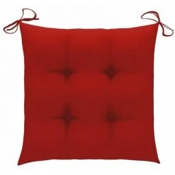 Lot De 2 Coussins De Chaise Décor - Coussin De Chaise - Tissu Rouge 50x50x7 Cm FUIENKO