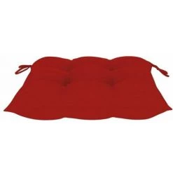 Lot De 2 Coussins De Chaise Décor - Coussin De Chaise - Tissu Rouge 50x50x7 Cm FUIENKO -banc et tabouret Soldes Boutique 56693202 4