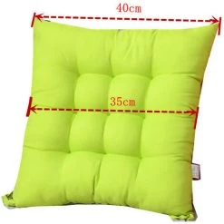 Lot De 4 Coussins De Chaise Professionnels Vert Vif 40x40x7 Cm FUIENKO