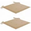 Lot De 2 Galets De Chaise De Jardin Coussins De Chaise Beige 50x50x3 Cm FUIENKO -banc et tabouret Soldes Boutique 56694060 1