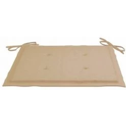 Lot De 2 Galets De Chaise De Jardin Coussins De Chaise Beige 50x50x3 Cm FUIENKO -banc et tabouret Soldes Boutique 56694060 4