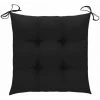 Lot De 2 Coussins De Chaise Décor - Coussin De Chaise - Tissu Noir 40x40x7 Cm FUIENKO -banc et tabouret Soldes Boutique 56694079 1