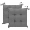 Coussins De Chaise 2 Pcs Gris 40x40x7 Cm FUIENKO