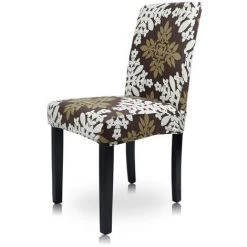 Thsinde Housse De Chaise De Salle à Manger élastique 4 Pièces Housse De Chaise Universelle Imprimée Housse De Chaise Antidérapante-QY23 -banc et tabouret Soldes Boutique 56755006 3