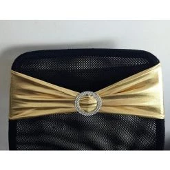 BENOBBY KIDS Housse De Chaise élastique Boucle De Ceinture Curseur Ceinture Nœud Décorations De Fête De Mariage 10 Pièces (or Métallique) -banc et tabouret Soldes Boutique 56861718 5