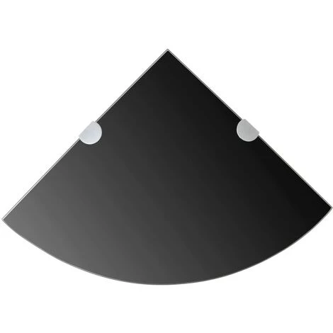NOVA Étagère D'angle 2 Supports Chromés De Pc Et Divers Verre Noir Étagères D'angle 2 Pcs Et Supports Chromés Verre Noir 25x25 Cm Taille : 25x25 Cm 3 NOVA Étagère D'angle 2 Supports Chromés De Pc Et Divers Verre Noir Étagères D'angle 2 Pcs Et Supports Chromés Verre Noir 25x25 Cm Taille : 25x25 Cm