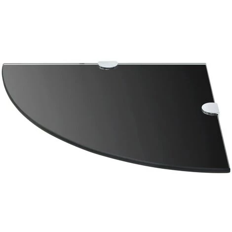 NOVA Étagère D'angle 2 Supports Chromés De Pc Et Divers Verre Noir Étagères D'angle 2 Pcs Et Supports Chromés Verre Noir 25x25 Cm Taille : 25x25 Cm 5 NOVA Étagère D'angle 2 Supports Chromés De Pc Et Divers Verre Noir Étagères D'angle 2 Pcs Et Supports Chromés Verre Noir 25x25 Cm Taille : 25x25 Cm – Image 3