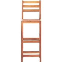 NOVA Chaises De Bar En Bois Solides Acacia Naturelles Avec Divers Morceaux En Arrière Chaises De Bar 2 Pcs Bois D'acacia Solide Des Modèles : 2 Pcs -banc et tabouret Soldes Boutique 57095658 3