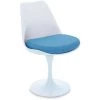 FURNMOD DESIGN YOUR SPACE Chaise Tulip Chair Avec Coussin En Coton | Bleu - Bleu -banc et tabouret Soldes Boutique 57108500 1